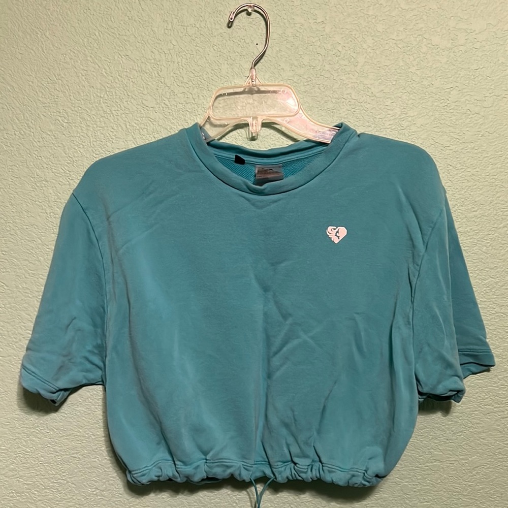 Ceramic turquoise crop top